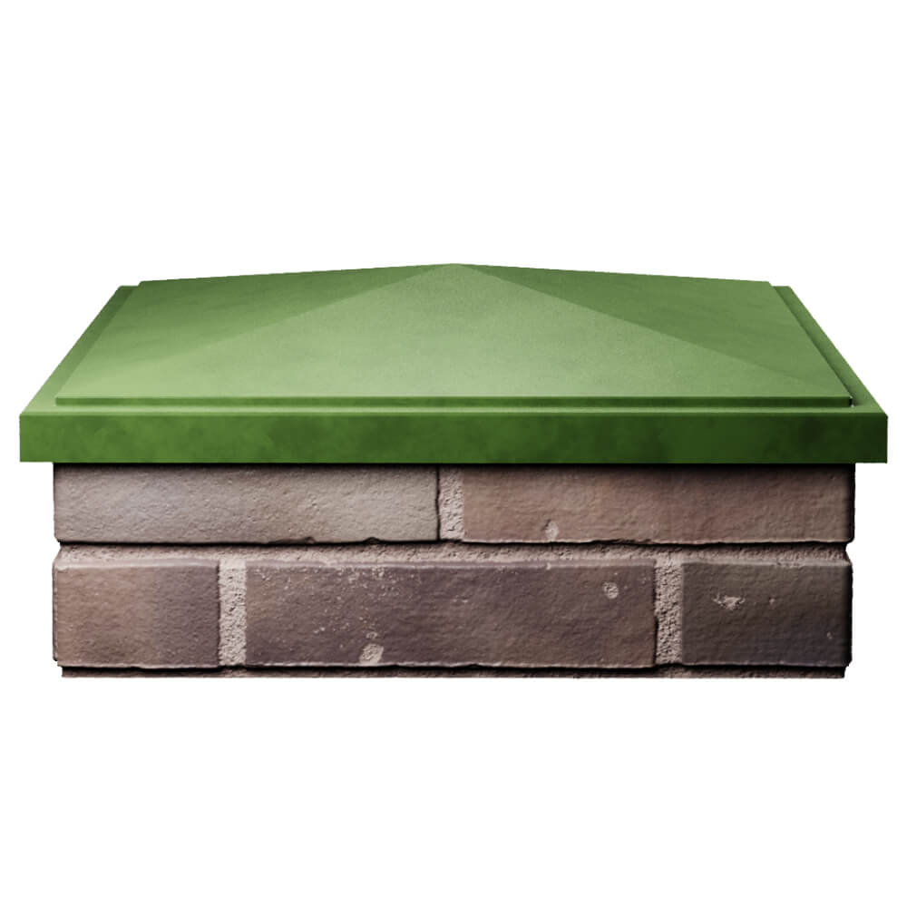 Колпак Zking БонаМоно Зеленый на столб 2х2 кирпича (515х515, 530х530мм) Волхов фото
