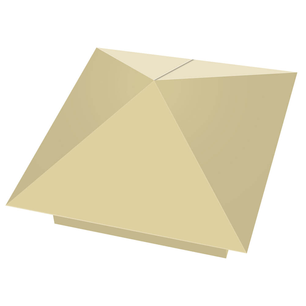 Колпак металлический 400х400мм RAL1014 Бежевый заборный Волхов фото