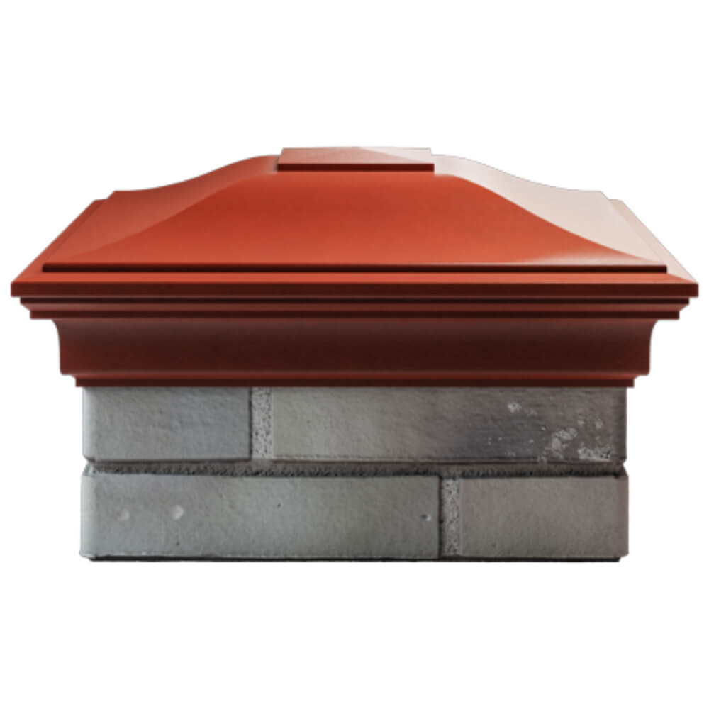 Колпак Zking Монблан Красный на столб 1.5х1.5 кирпича (385х385мм) Волхов фото