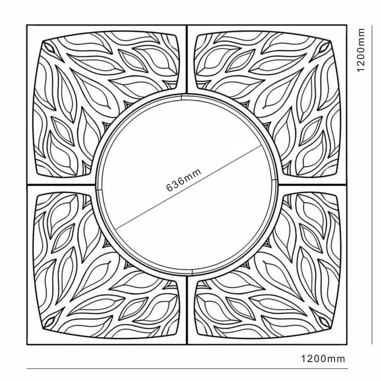 Приствольная решетка для дерева ZKING CRUST 1.2х1.2м Черная в Волхове фото