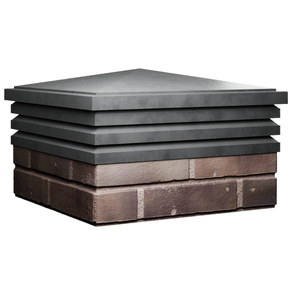 Колпак Zking Бона ХайТек Серый на столб 2х2 кирпича (513х513мм) в Волхове фото