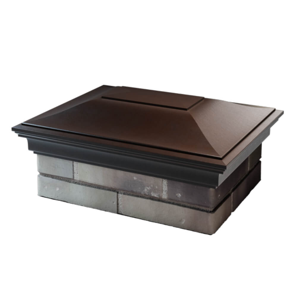 Колпак Zking Монблан Коричневый на столб 2х1.5 кирпича (515х385мм) в Волхове фото