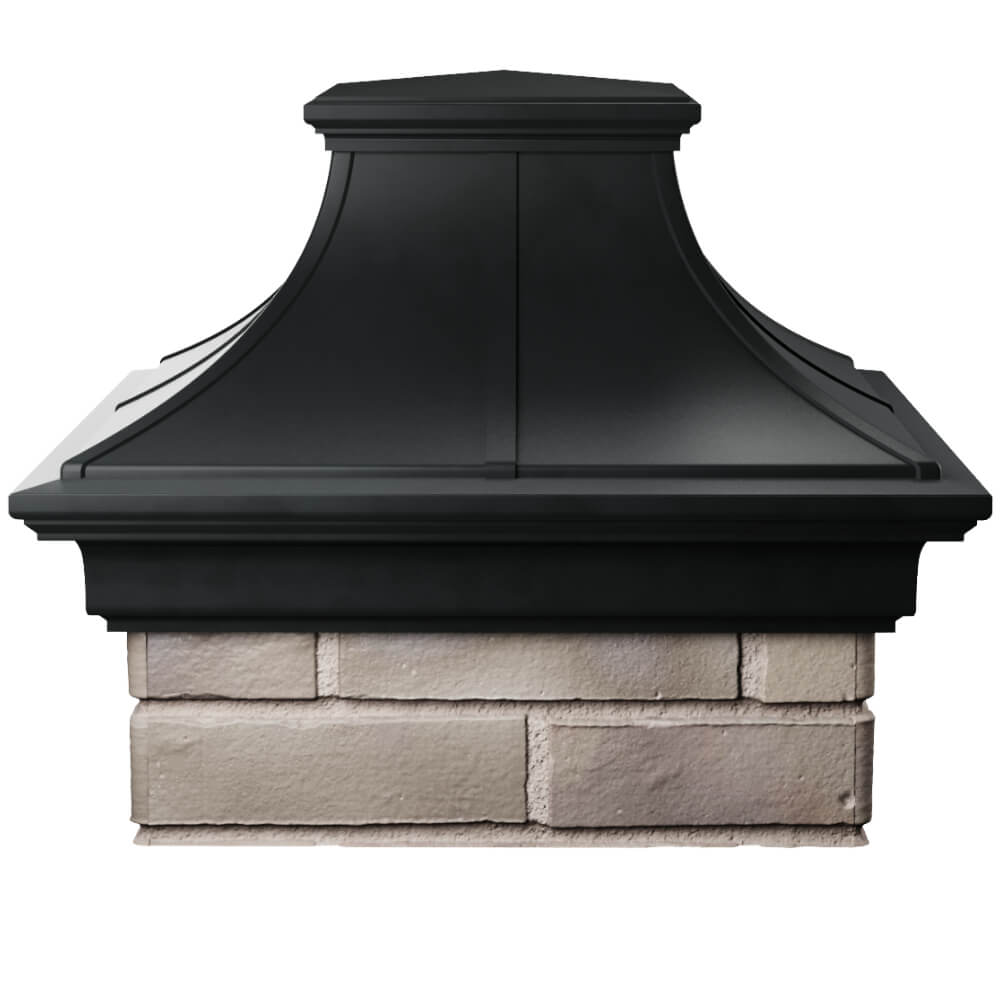 Колпак Zking Монблан Премиум Черный на столб 1.5х1.5 кирпича (385х385мм) Волхов фото