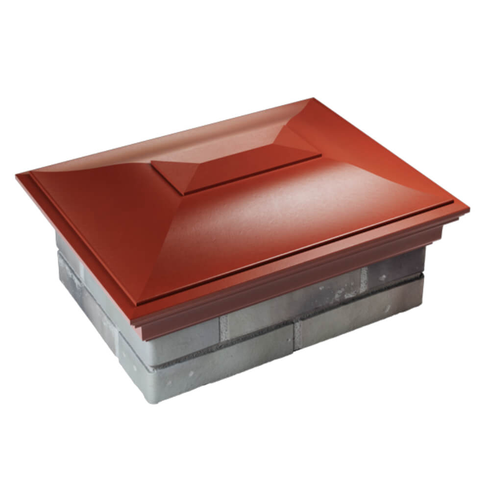 Колпак Zking Монблан Красный на столб 2х1.5 кирпича (515х385мм) Волхов фото