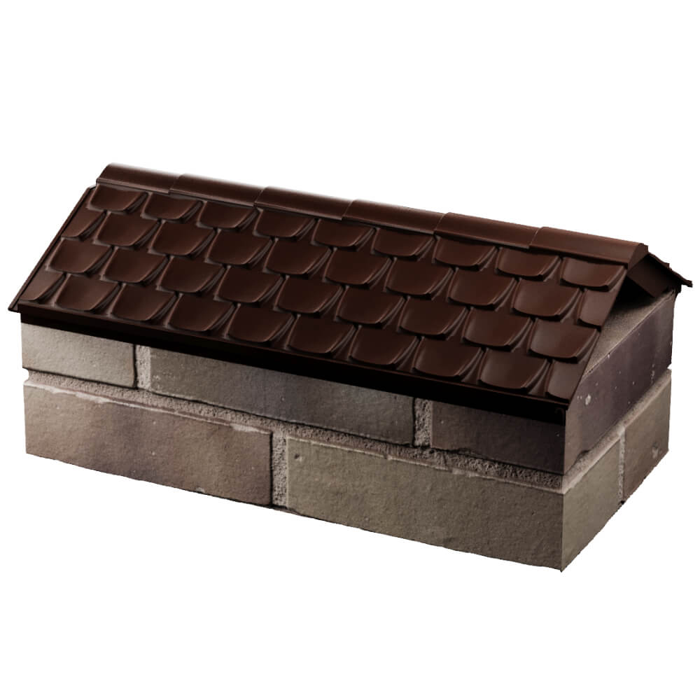 Парапет Zking Эльбрус Коричневый с посадкой на 1 кирпич (255мм) в Волхове фото