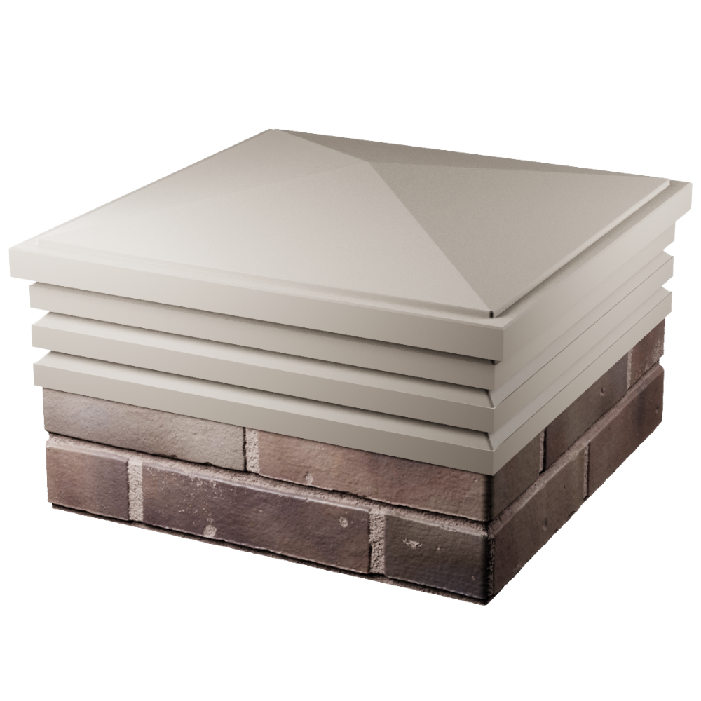 Колпак Zking Бона ХайТек Бежевый на столб 2х2 кирпича (513х513мм) в Волхове фото