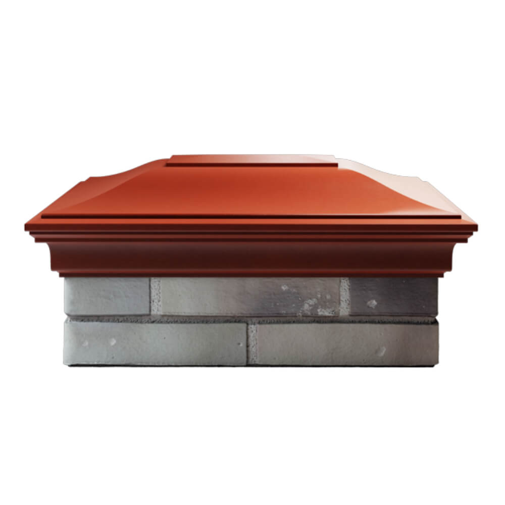 Колпак Zking Монблан Красный на столб 2х1.5 кирпича (515х385мм) в Волхове фото