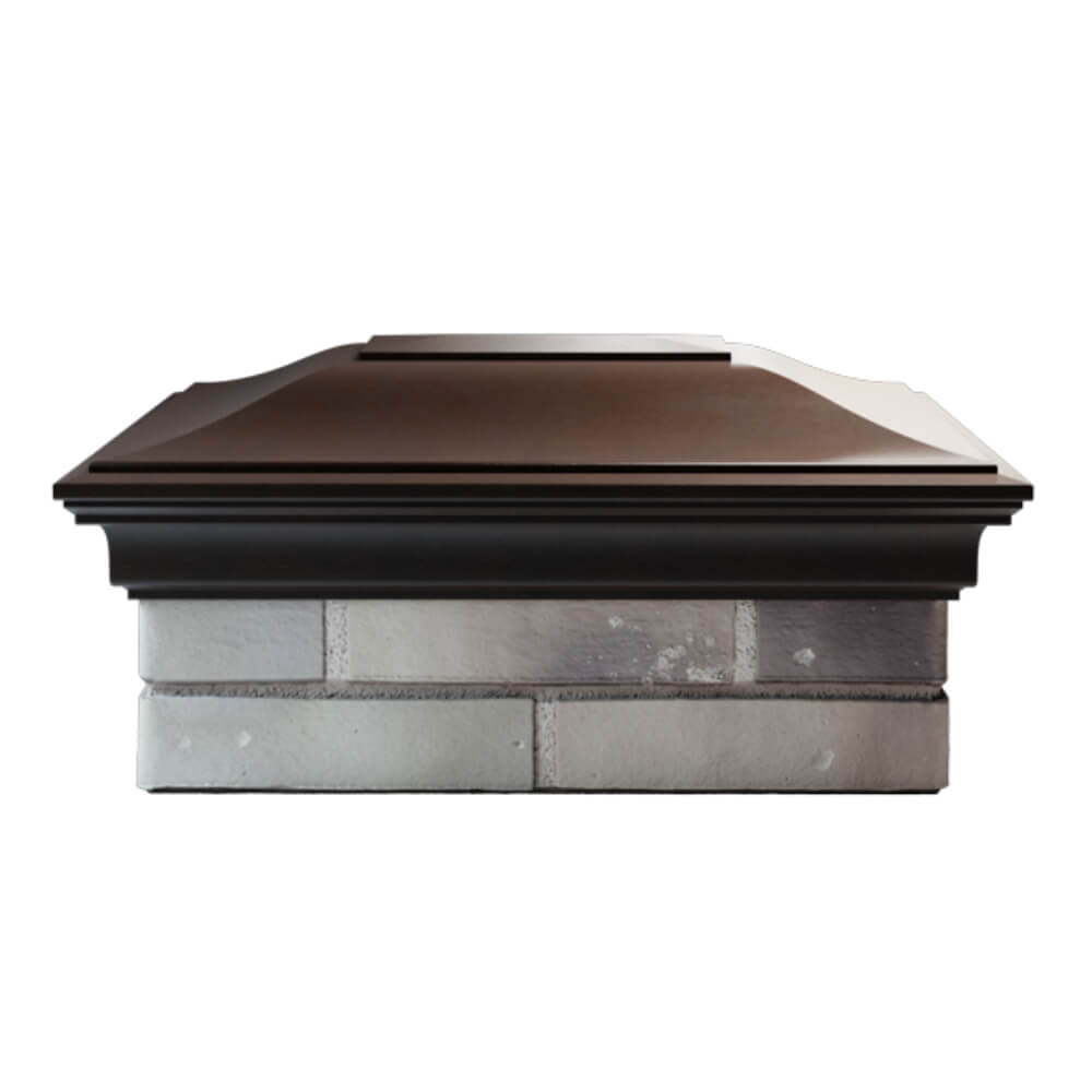 Колпак Zking Монблан Коричневый на столб 2х1.5 кирпича (515х385мм) в Волхове фото