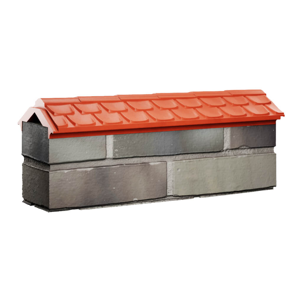 Парапет Zking Эльбрус Красный с посадкой на 0.5 кирпича (130мм) Волхов фото