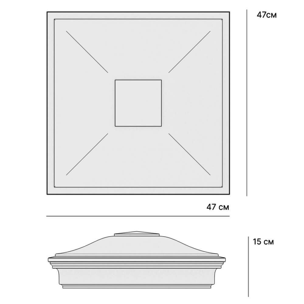 Колпак Zking Монблан Коричневый на столб 1.5х1.5 кирпича (385х385мм) в Волхове фото