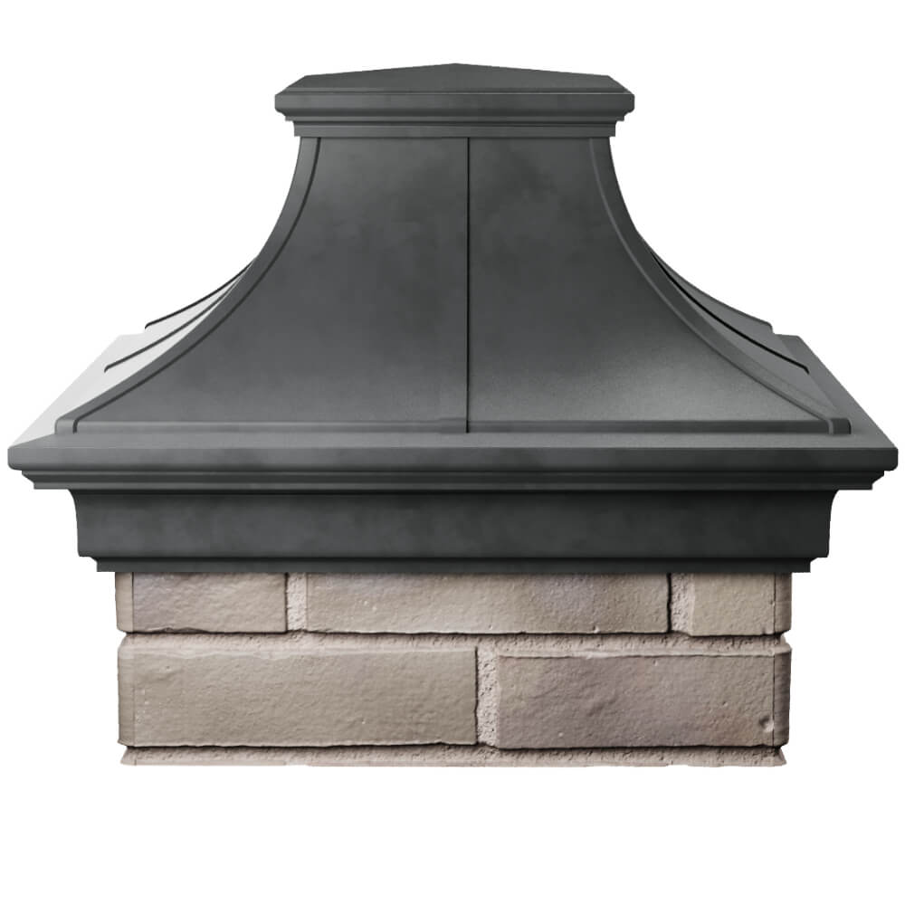 Колпак Zking Монблан Премиум Серый на столб 1.5х1.5 кирпича (385х385мм) Волхов фото