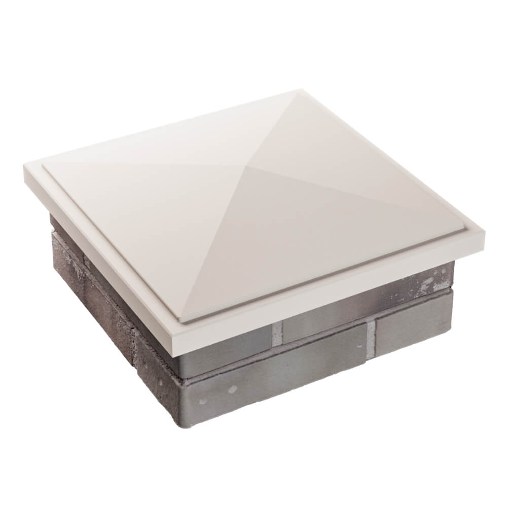 Колпак Zking БонаМоно Бежевый на столб 1.5х1.5 кирпича (385х385, 400х400мм) в Волхове фото