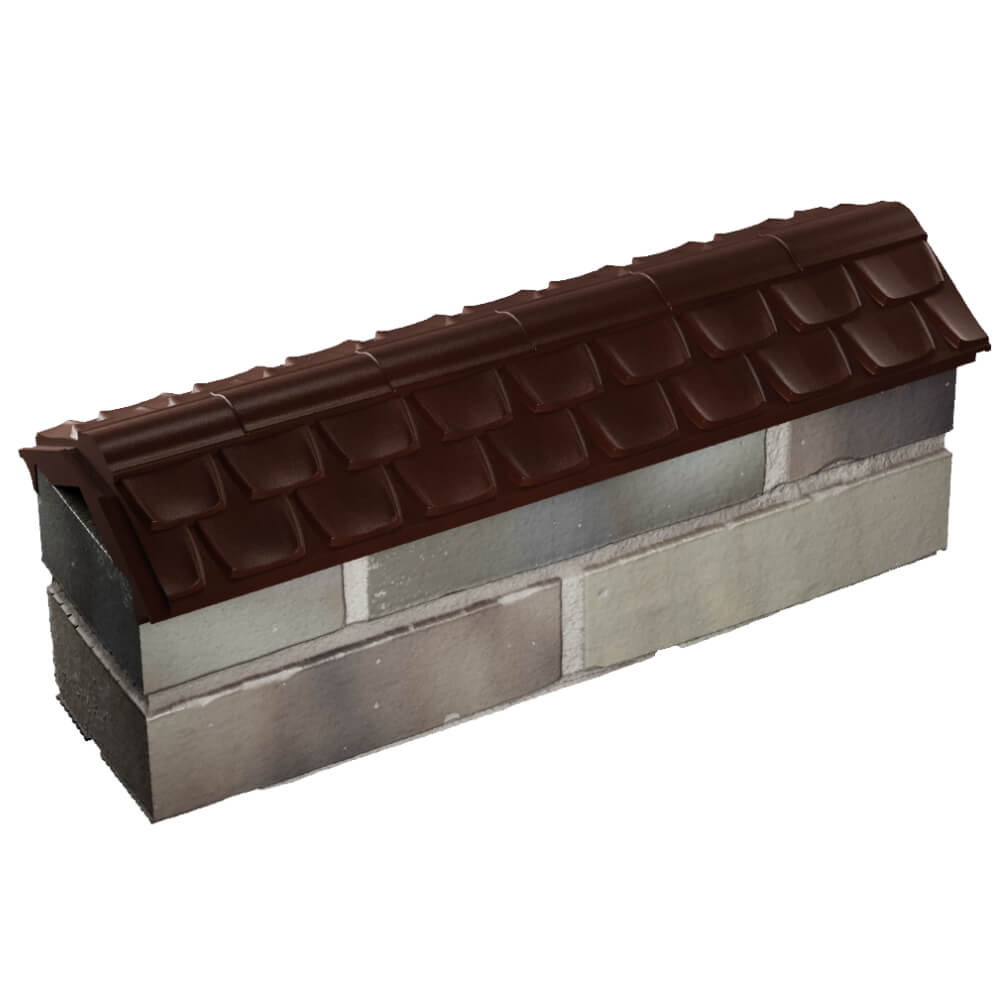 Парапет Zking Эльбрус Коричневый с посадкой на 0.5 кирпича (130мм) в Волхове фото