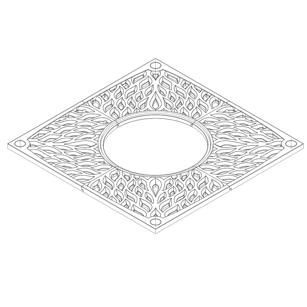 Приствольная решетка для дерева ZKING CRUST 2х2м Черная в Волхове фото