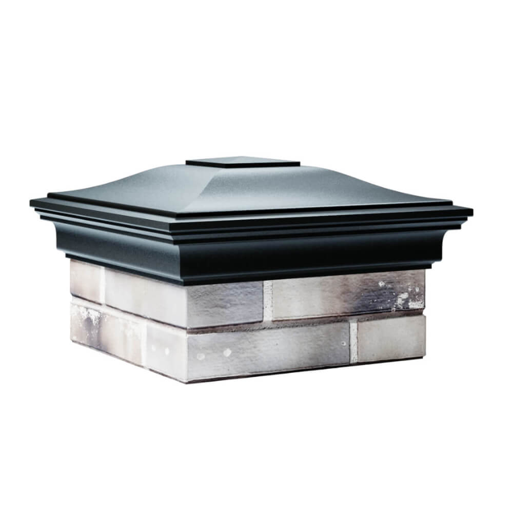 Колпак Zking Монблан Черный на столб 1.5х1.5 еврокирпича 0.7НФ (355х355мм) в Волхове фото