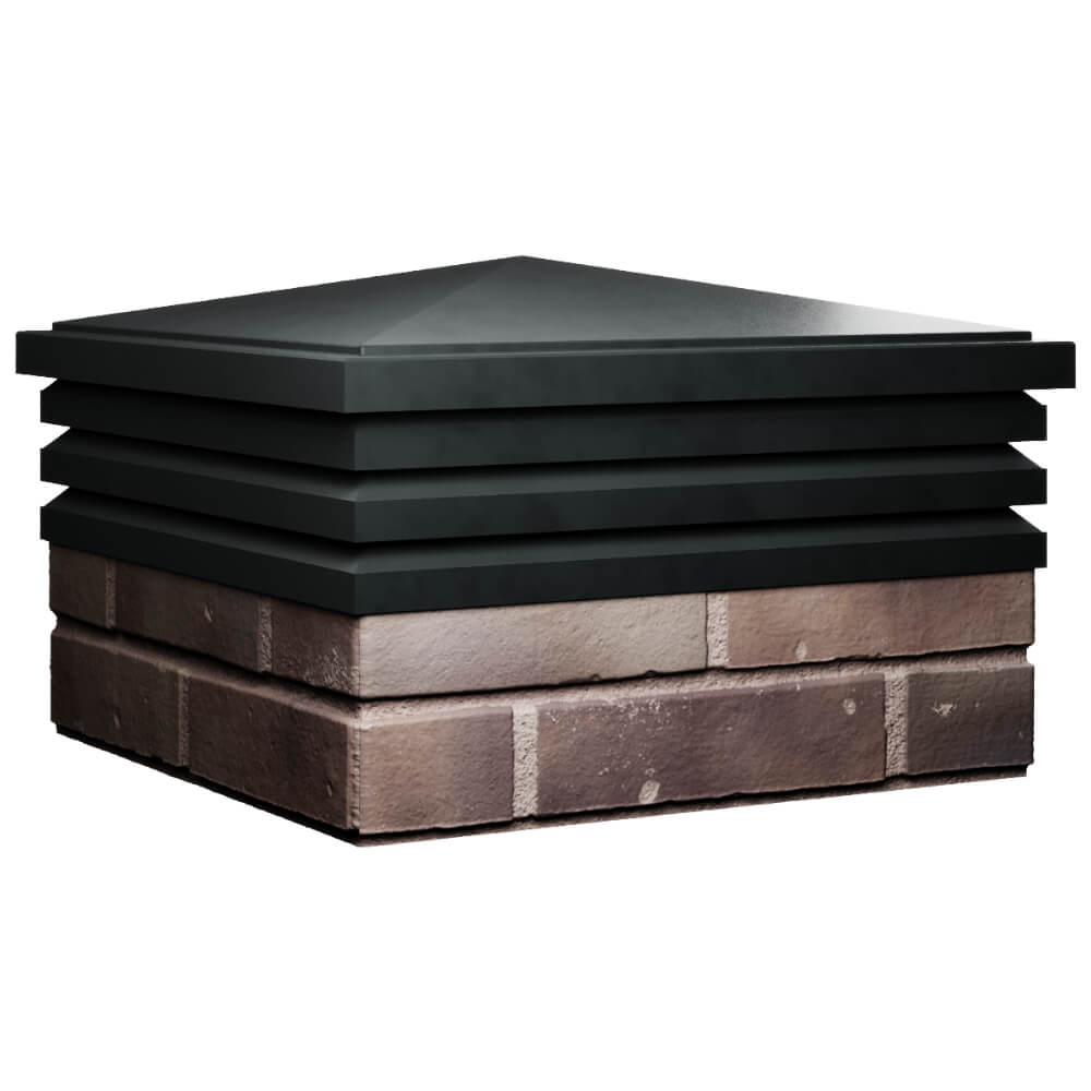 Колпак Zking Бона ХайТек Черный на столб 2х2 кирпича (513х513мм) в Волхове фото