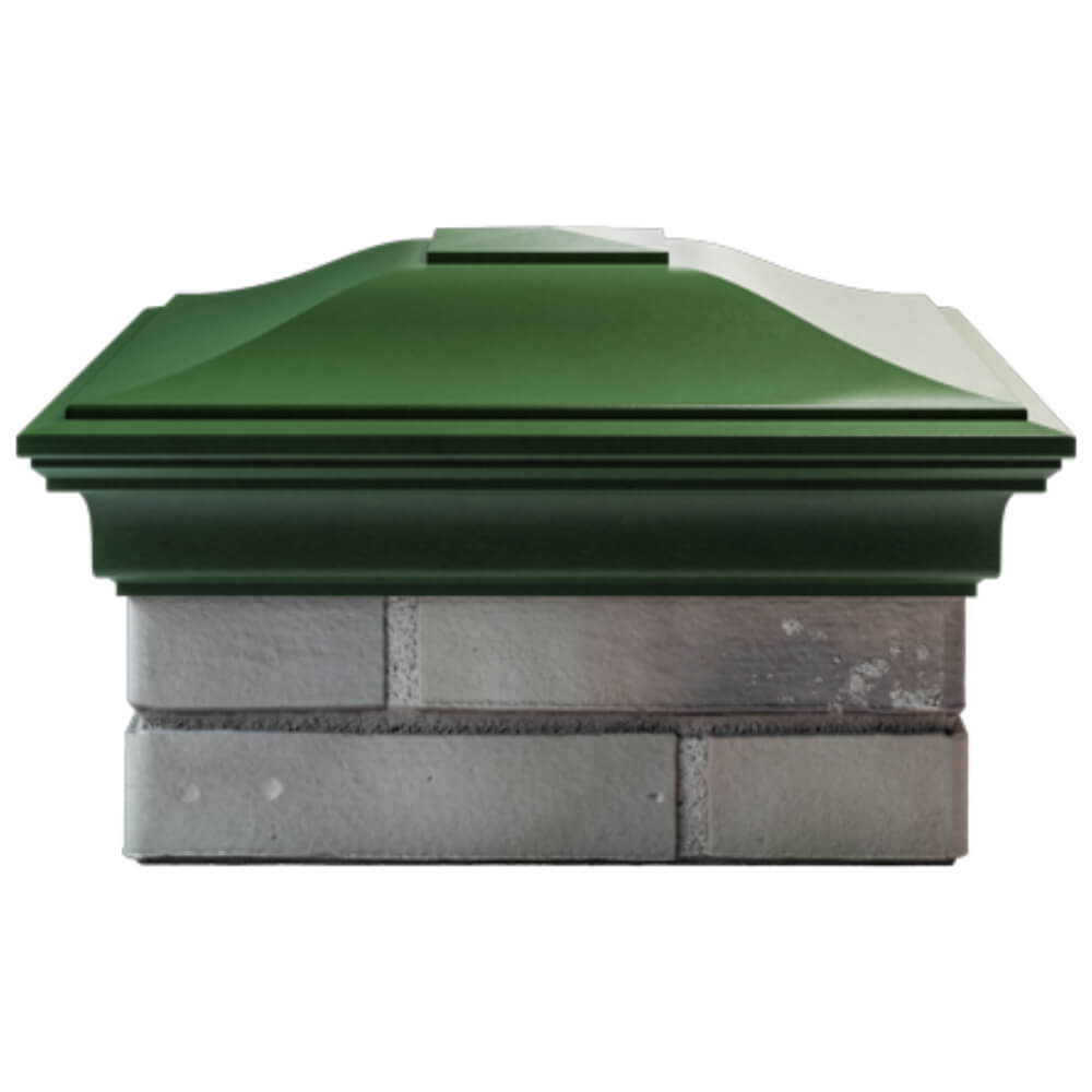 Колпак Zking Монблан Зеленый на столб 1.5х1.5 кирпича (385х385мм) Волхов фото