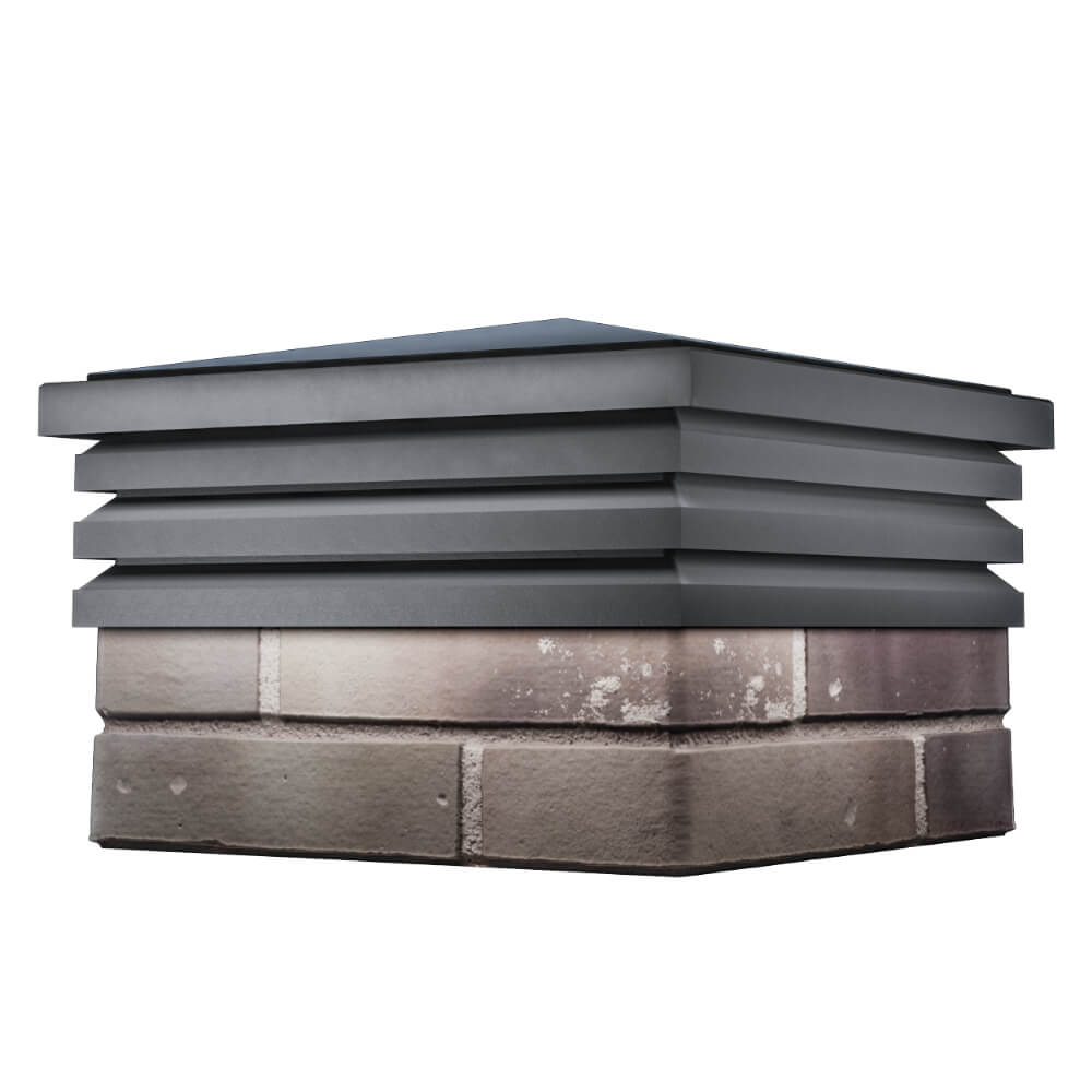 Колпак Zking Бона ХайТек Серый на столб 1.5х1.5 кирпича (385х385мм) в Волхове фото