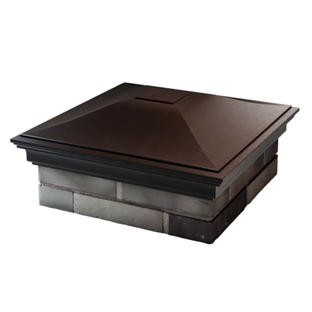 Колпак Zking Монблан Коричневый на столб 2х2 кирпича (515х515мм) в Волхове фото