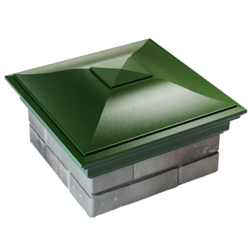 Колпак Zking Монблан Зеленый на столб 1.5х1.5 кирпича (385х385мм) в Волхове фото