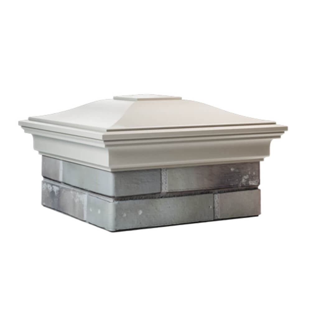 Колпак Zking Монблан Бежевый на столб 1.5х1.5 еврокирпича 0.7НФ (355х355мм) в Волхове фото