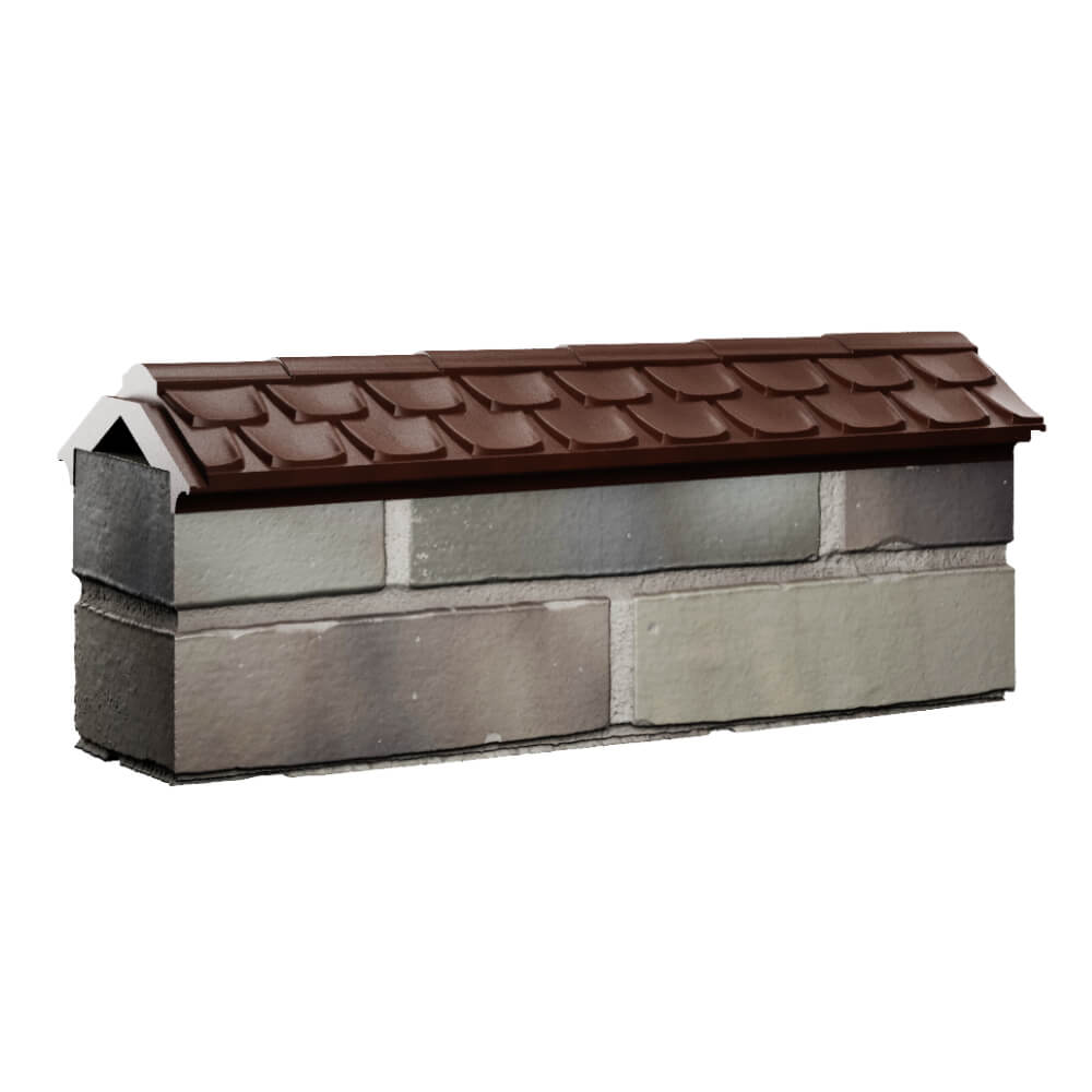 Парапет Zking Эльбрус Коричневый с посадкой на 0.5 кирпича (130мм) Волхов фото