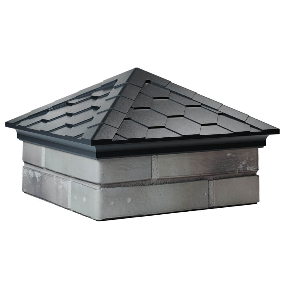 Колпак Zking Эверест Черный на столб 1.5х1.5 кирпича (390х390мм) в Волхове фото