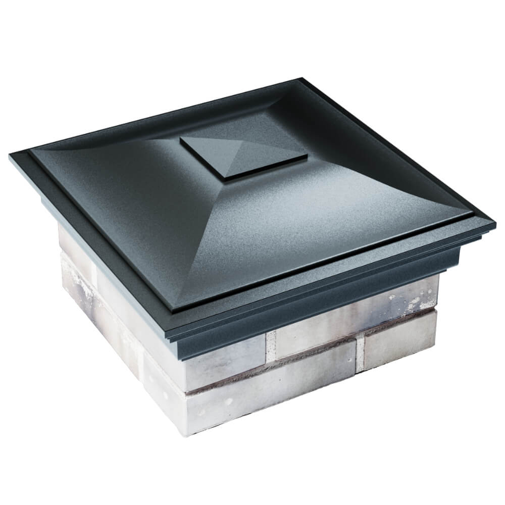 Колпак Zking Монблан Черный на столб 1.5х1.5 кирпича (385х385мм) в Волхове фото