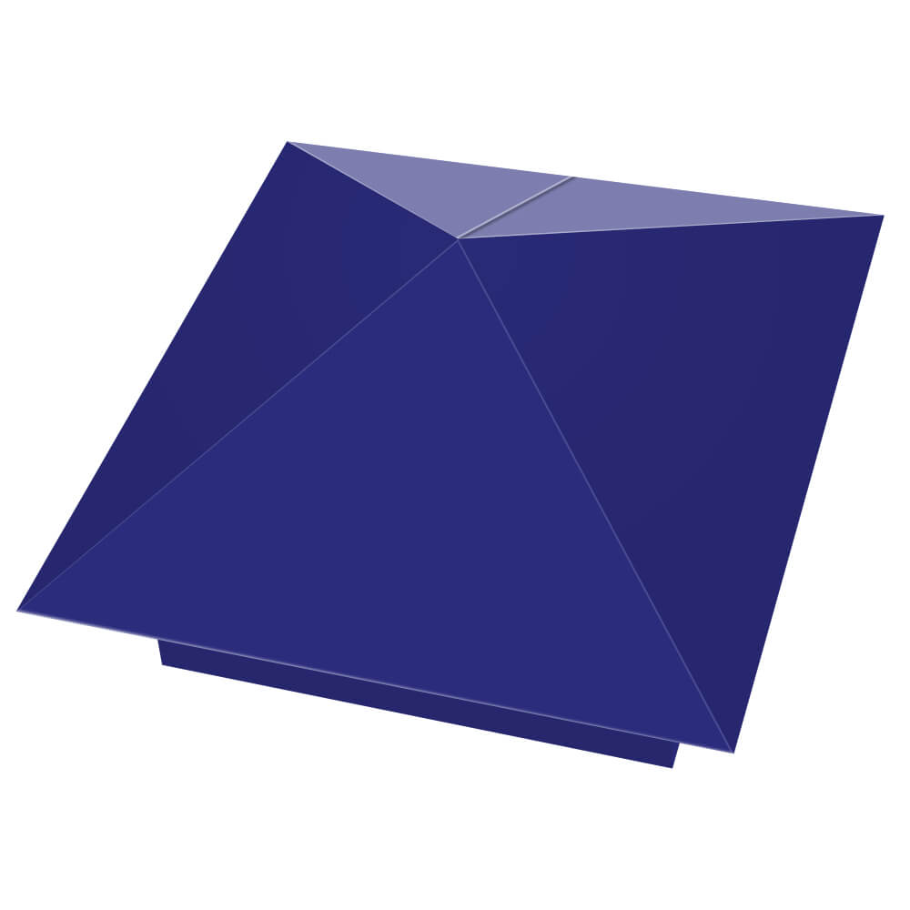 Колпак металлический 400х400мм RAL5002 Синий Ультрамарин заборный Волхов фото