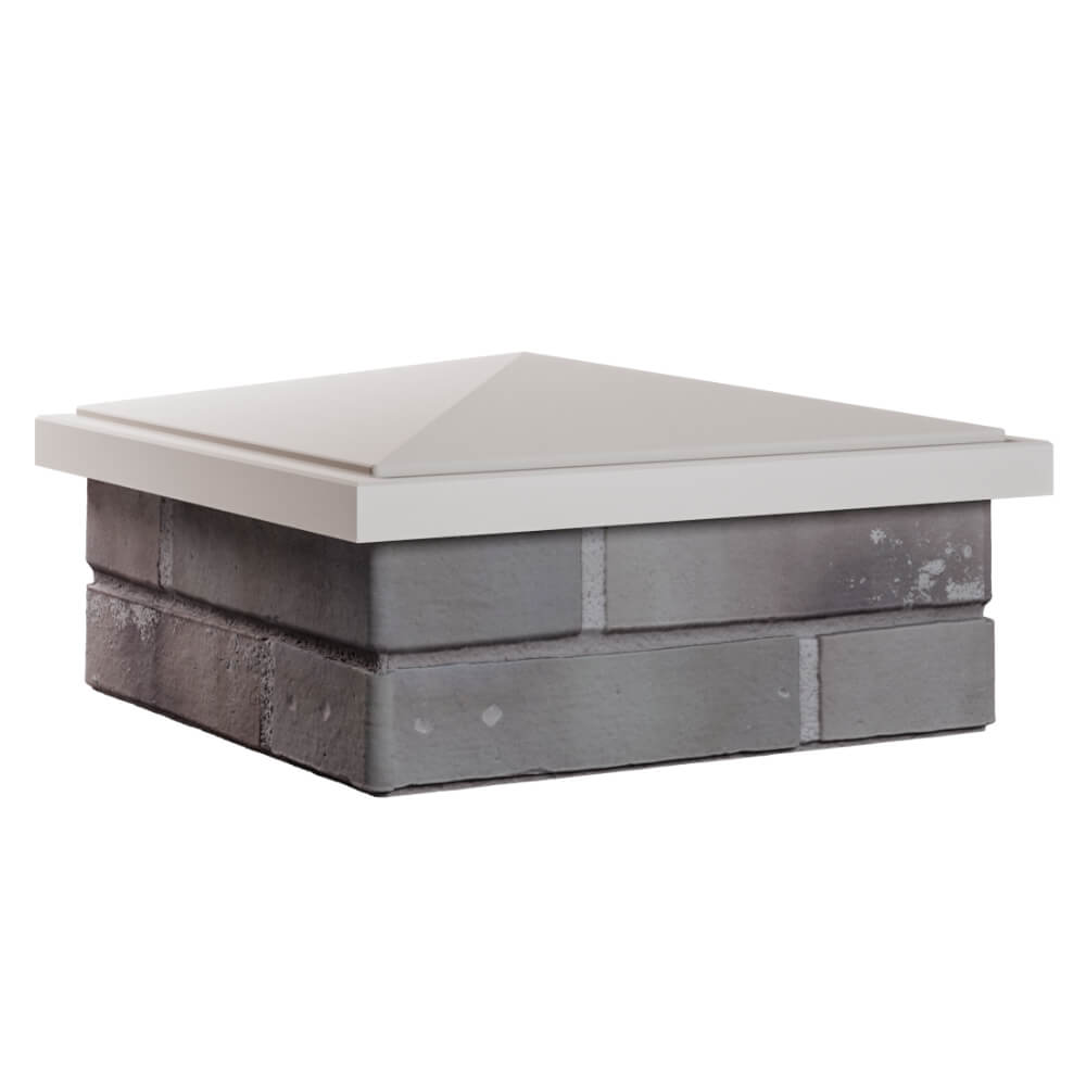 Колпак Zking БонаМоно Бежевый на столб 1.5х1.5 кирпича (385х385, 400х400мм) в Волхове фото