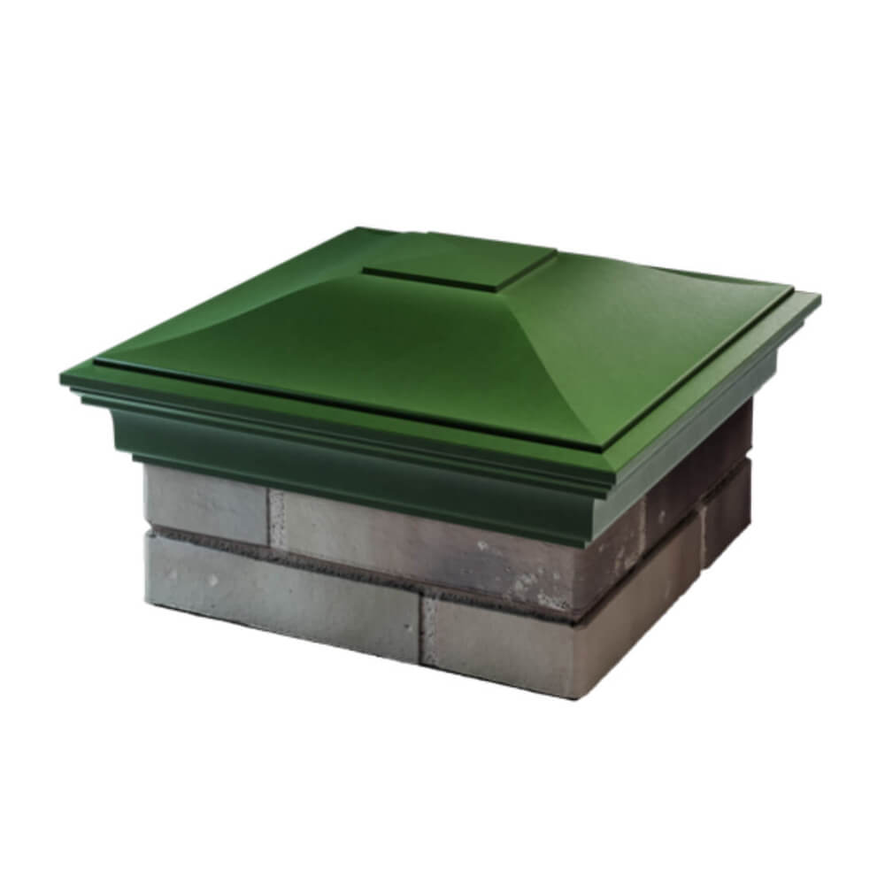 Колпак Zking Монблан Зеленый на столб 1.5х1.5 еврокирпича 0.7НФ (355х355мм) в Волхове фото