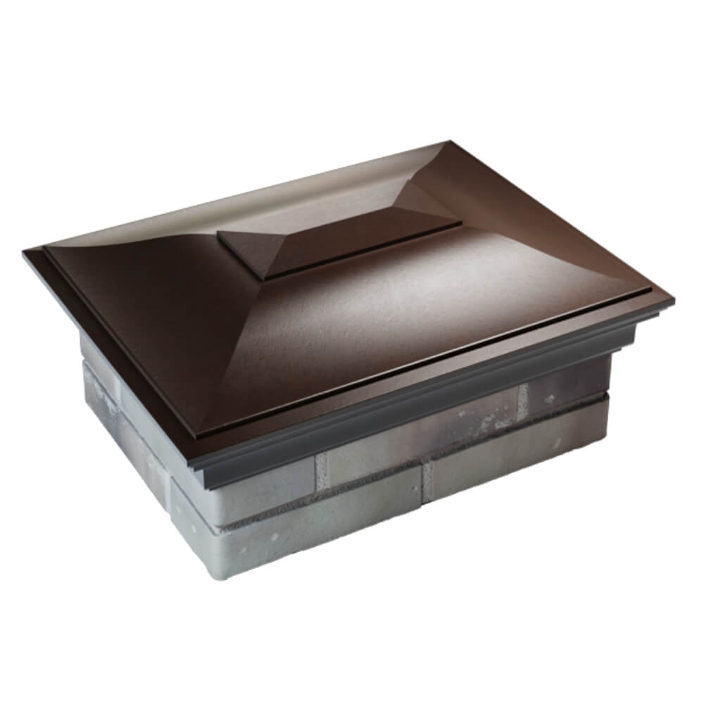 Колпак Zking Монблан Коричневый на столб 2х1.5 кирпича (515х385мм) Волхов фото