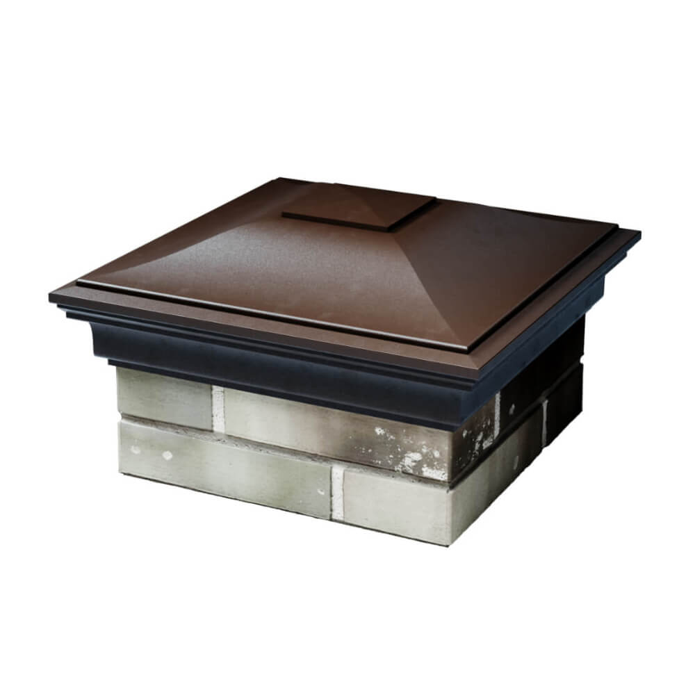 Колпак Zking Монблан Коричневый на столб 1.5х1.5 еврокирпича 0.7НФ (355х355мм) в Волхове фото