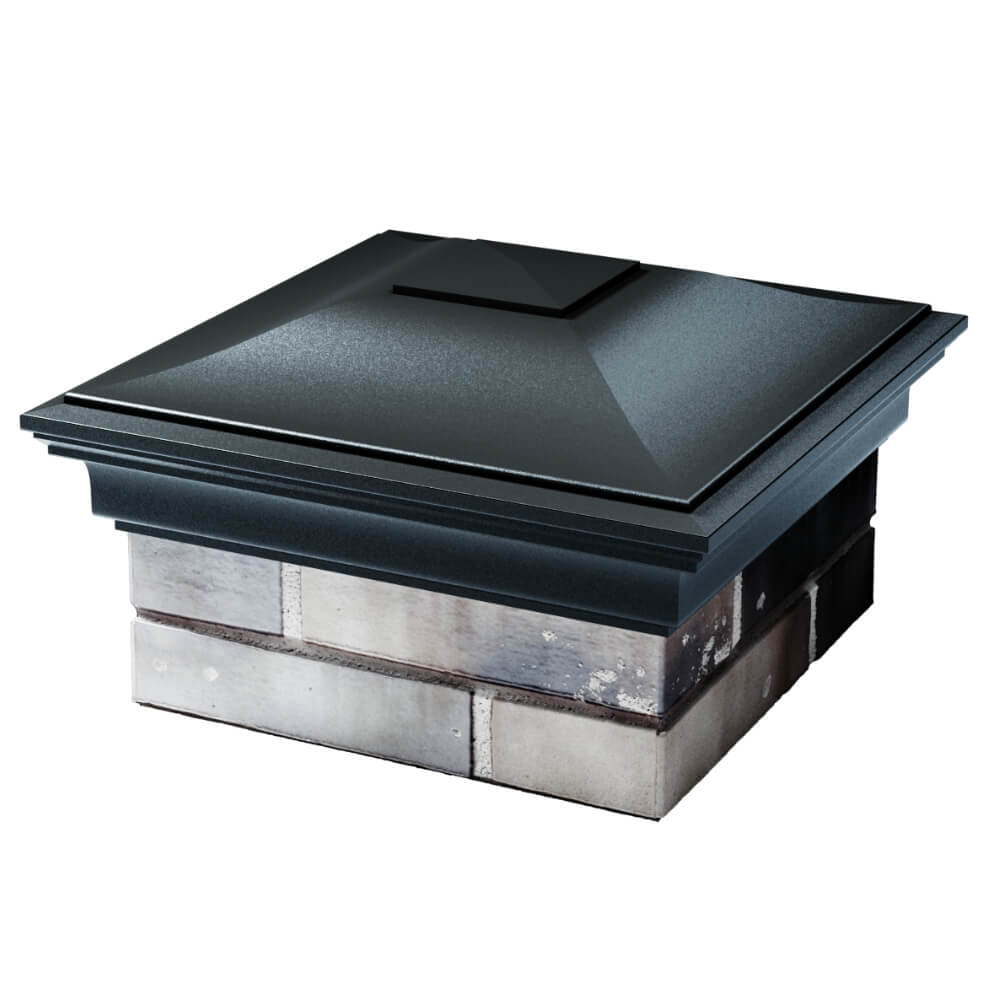 Колпак Zking Монблан Черный на столб 1.5х1.5 кирпича (385х385мм) в Волхове фото