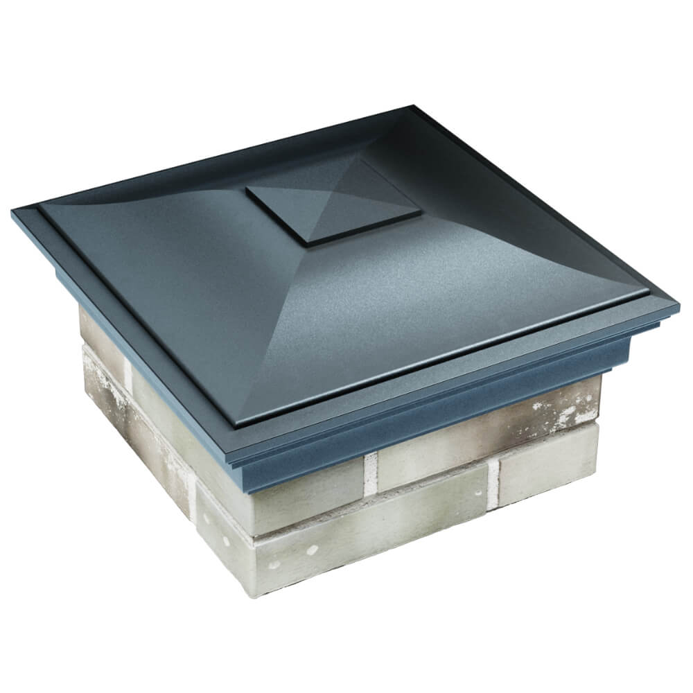 Колпак Zking Монблан Серый на столб 1.5х1.5 кирпича (385х385мм) в Волхове фото