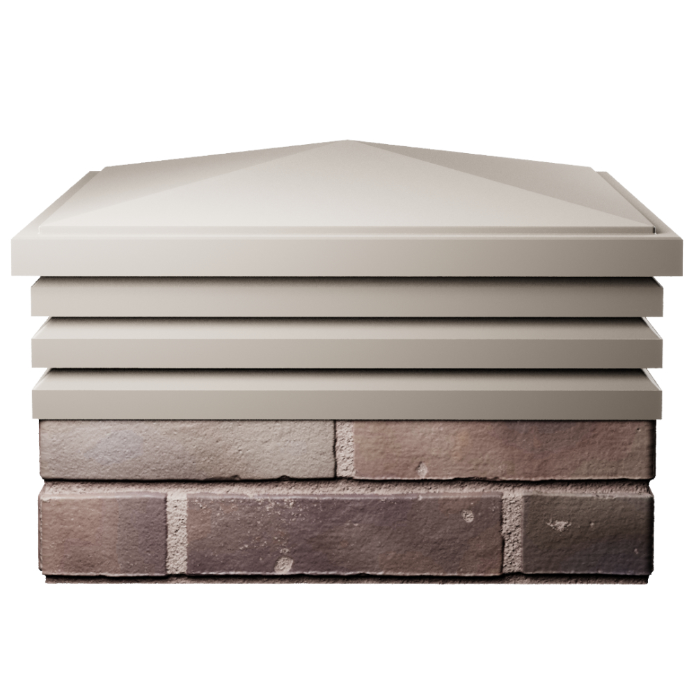 Колпак Zking Бона ХайТек Бежевый на столб 2х2 кирпича (513х513мм) Волхов фото