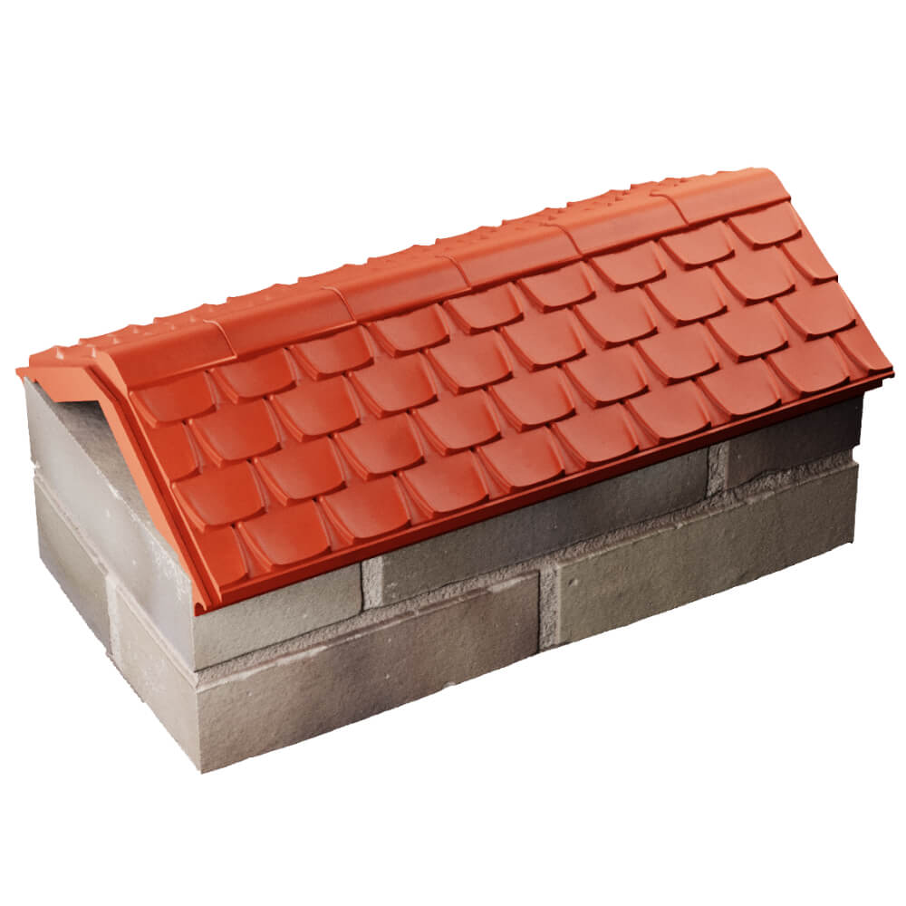 Парапет Zking Эльбрус Красный с посадкой на 1 кирпич (255мм) в Волхове фото