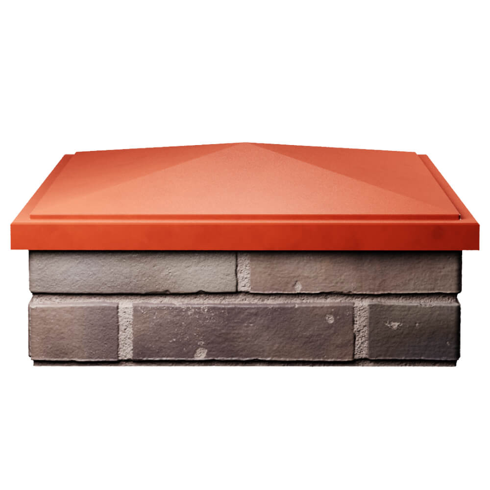 Колпак Zking БонаМоно Красный на столб 2х2 кирпича (515х515, 530х530мм) Волхов фото