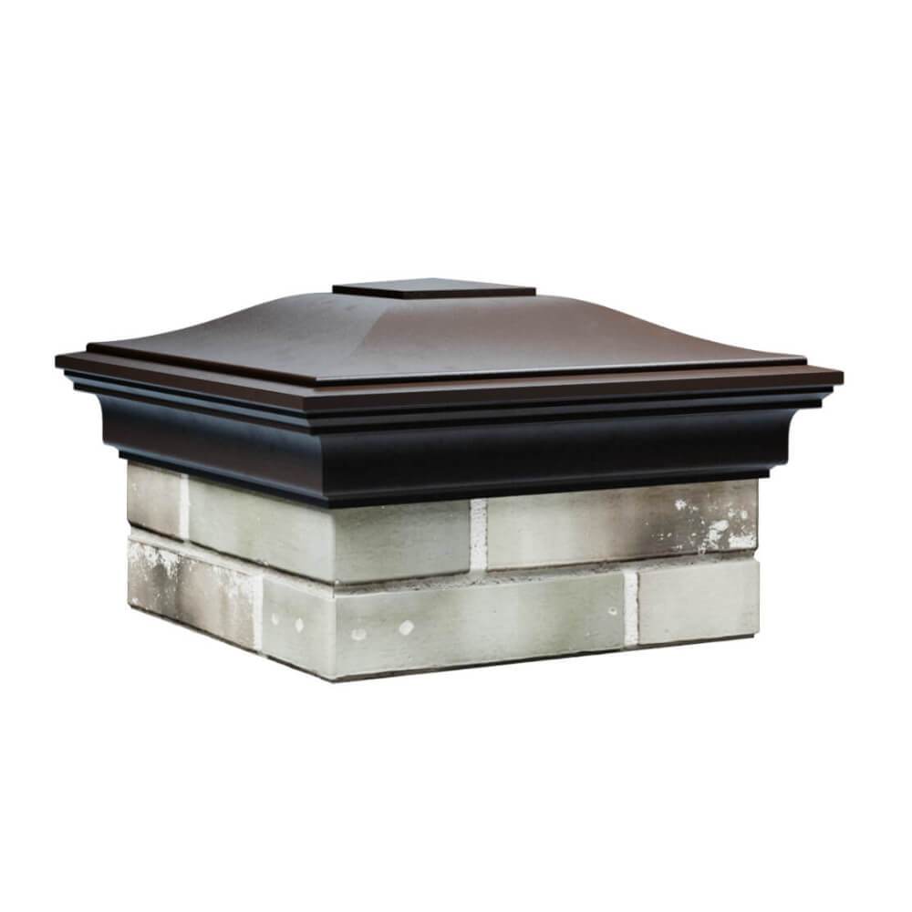 Колпак Zking Монблан Коричневый на столб 1.5х1.5 еврокирпича 0.7НФ (355х355мм) в Волхове фото