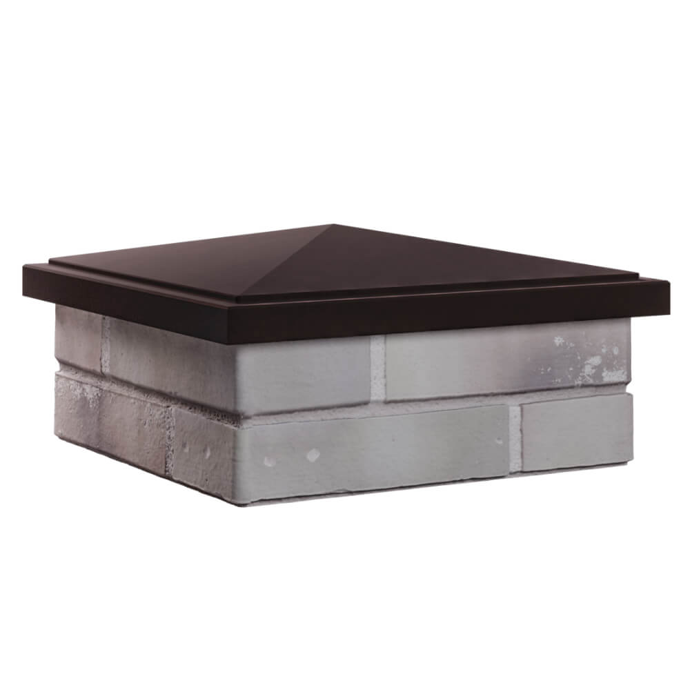 Колпак Zking БонаМоно Коричневый на столб 1.5х1.5 кирпича (385х385, 400х400мм) в Волхове фото