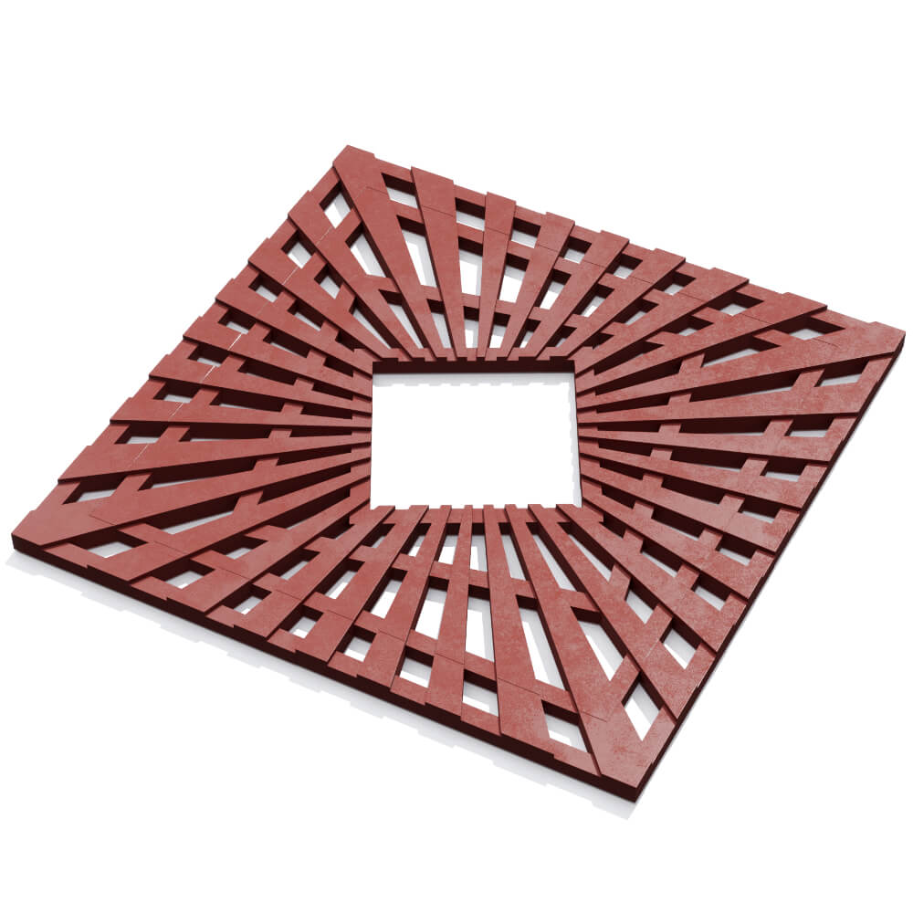 Приствольная решетка для дерева ZKING ATMOSPHERE 1.2х1.2м Красная в Волхове фото