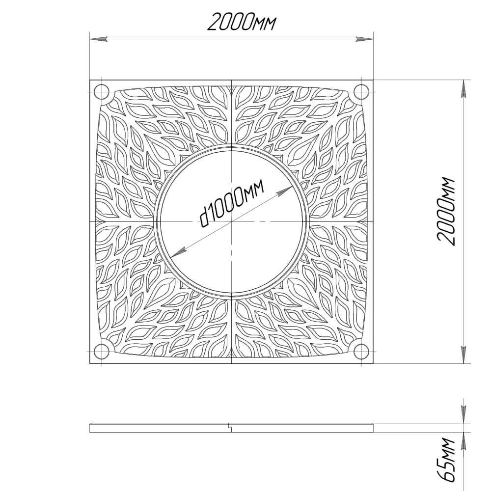 Приствольная решетка для дерева ZKING CRUST 2х2м Черная в Волхове фото