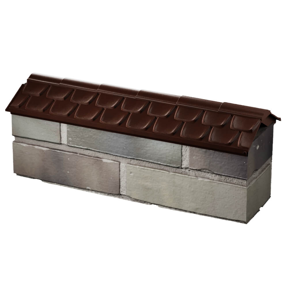 Парапет Zking Эльбрус Коричневый с посадкой на 0.5 кирпича (130мм) в Волхове фото