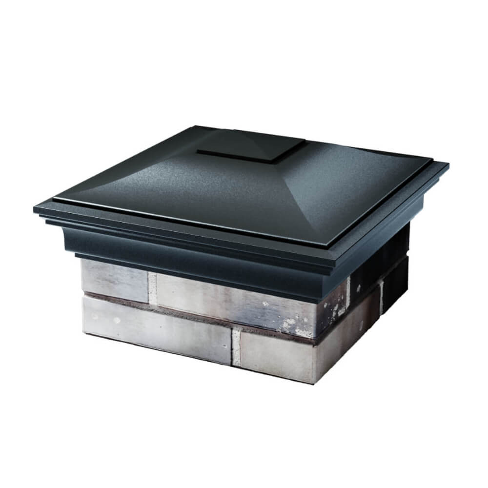 Колпак Zking Монблан Черный на столб 1.5х1.5 еврокирпича 0.7НФ (355х355мм) в Волхове фото