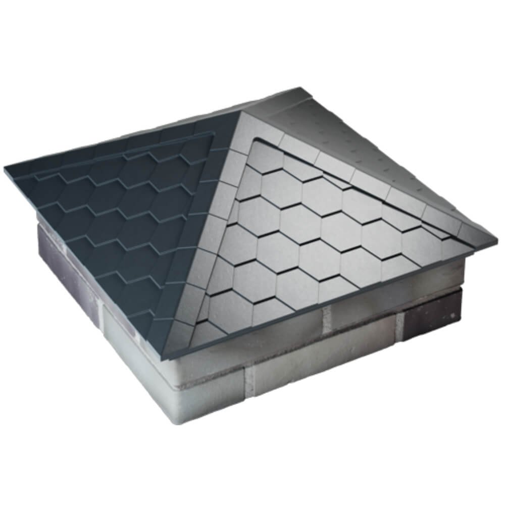 Колпак Zking Эверест Серый на столб 2х2 кирпича (535х535мм) Волхов фото