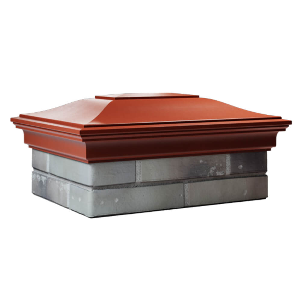 Колпак Zking Монблан Красный на столб 2х1.5 кирпича (515х385мм) в Волхове фото