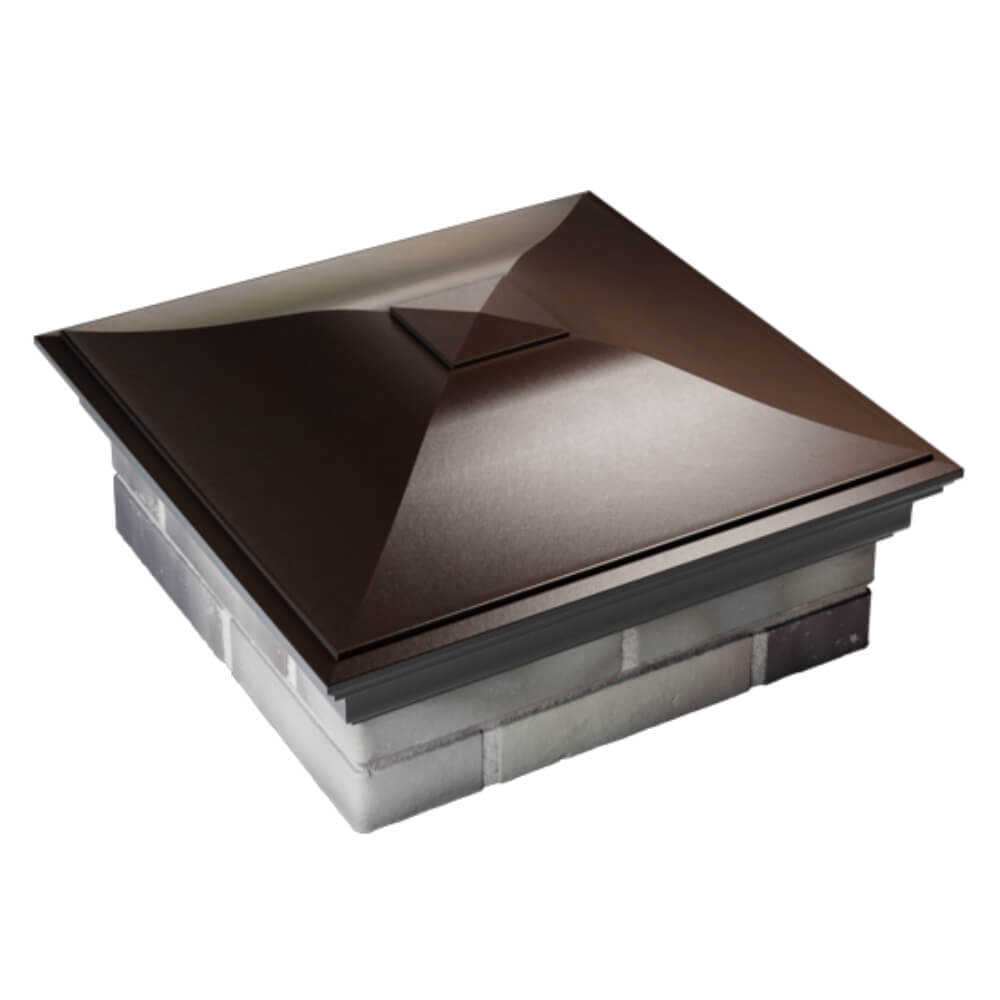 Колпак Zking Монблан Коричневый на столб 2х2 кирпича (515х515мм) Волхов фото