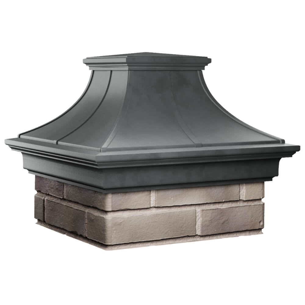 Колпак Zking Монблан Премиум Серый на столб 1.5х1.5 кирпича (385х385мм) в Волхове фото