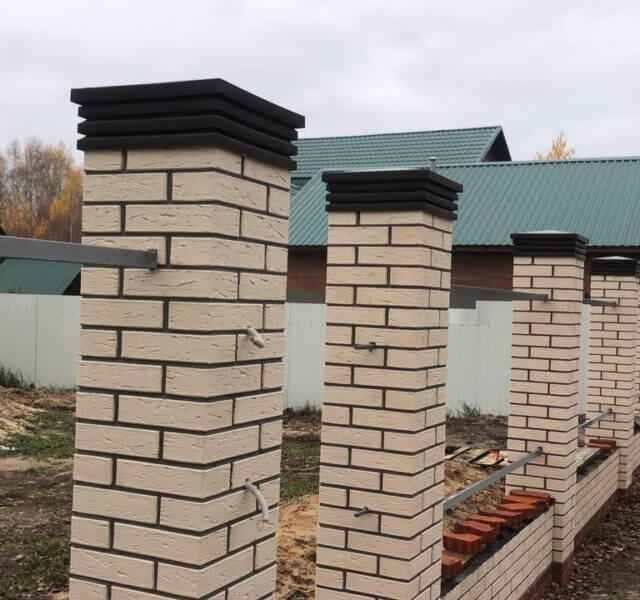 Колпак Zking Бона ХайТек Коричневый на столб 1.5х1.5 кирпича (385х385мм) в Волхове фото