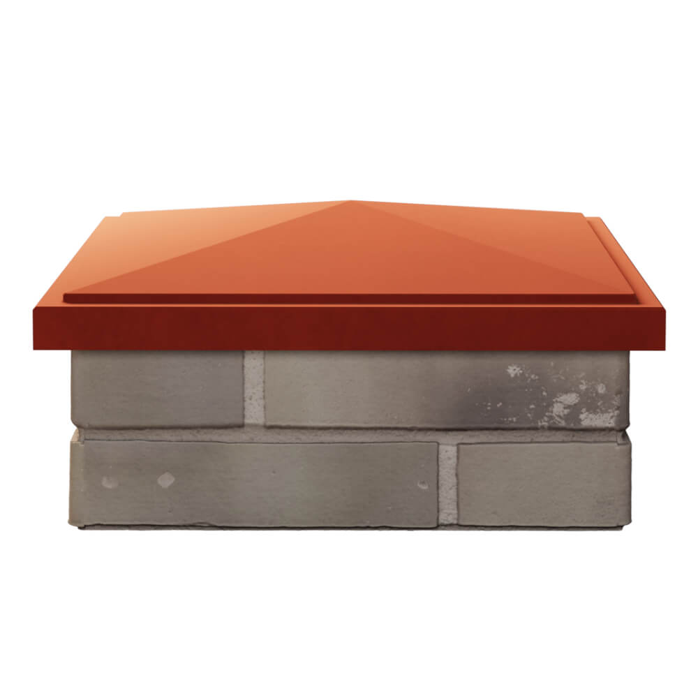 Колпак Zking БонаМоно Красный на столб 1.5х1.5 кирпича (385х385, 400х400мм) Волхов фото